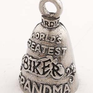 World's Greatest Biker Grandma - Pewter - Motorcycle Guardian Bell - Made In USA - SKU GB-BIKER-GRANDMA-DS