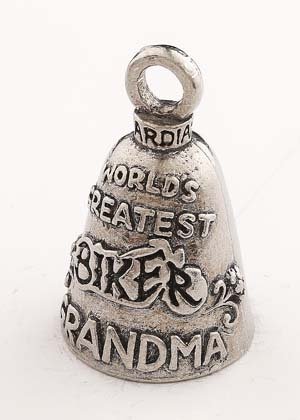 World's Greatest Biker Grandma - Pewter - Motorcycle Guardian Bell - Made In USA - SKU GB-BIKER-GRANDMA-DS