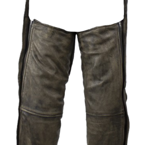 Mens Leather Chaps in Naked Distressed Brown Leather - SKU C334-12-DL