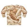 Ginger Kitten on Fleece Blanket - Shades of Ginger and Cream - Unisex Sweatshirt (AOP)