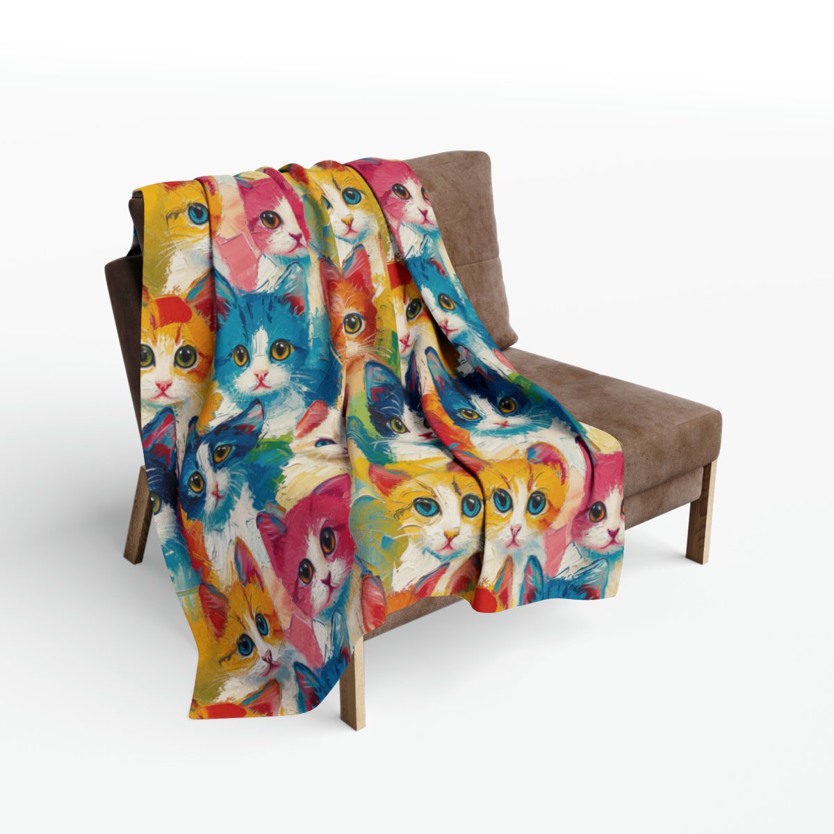 Oil Painting Kittens - 3 Different Sizes - Multi Colors - Arctic Fleece Blanket