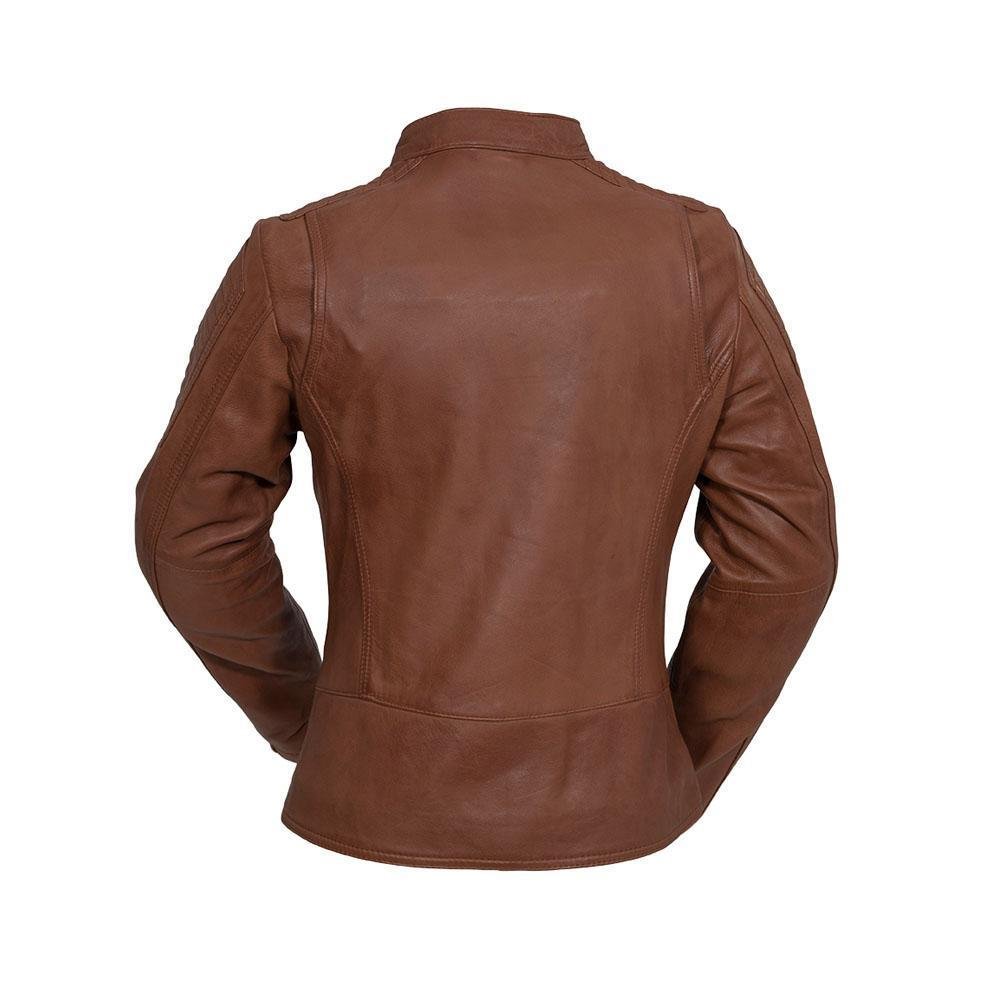 Leather Jacket - Women's - Racer - Anthracite or Whiskey - WBL1587-FM