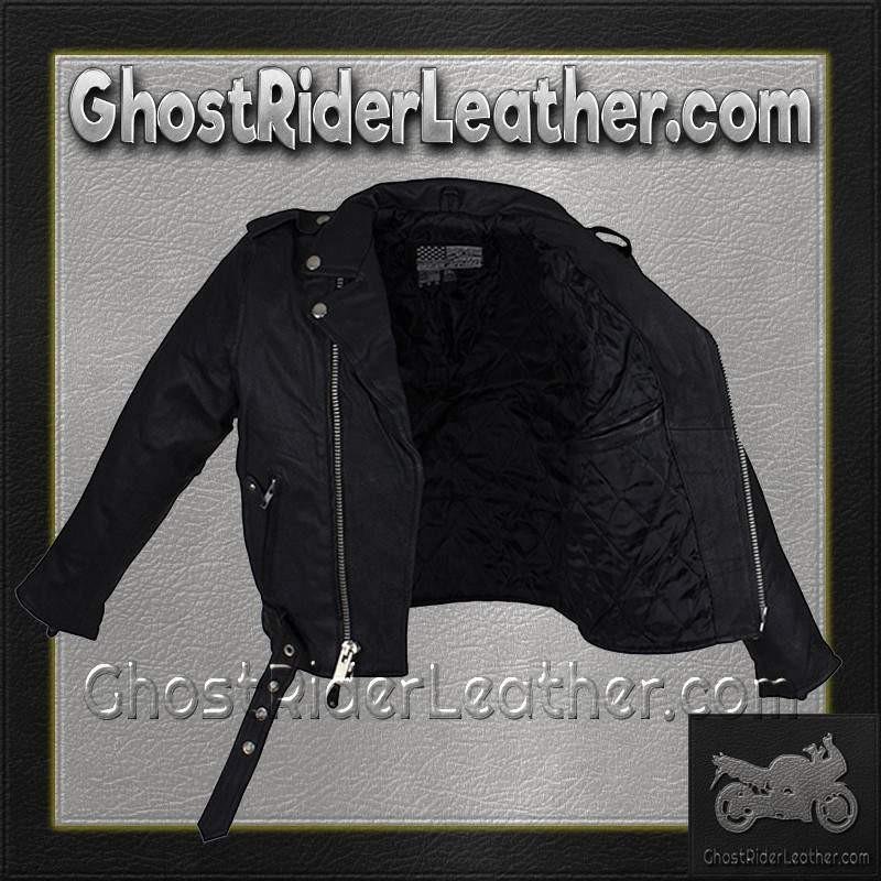 Leather Motorcycle Jacket - Kid's Teens - Biker - KD342-TEEN-DL
