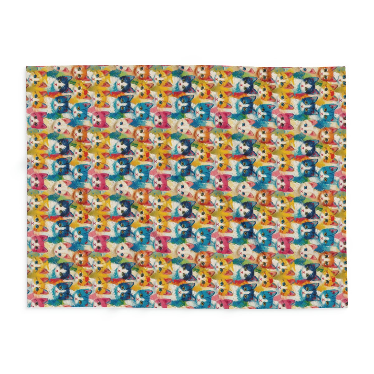 Oil Painting Kittens - Small Print - 3 Different Sizes - Multi Colors - Arctic Fleece Blanket