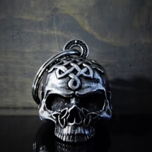 Celtic Skull - Pewter - Motorcycle Spirit Bell - Made In USA - SKU BB70-DS