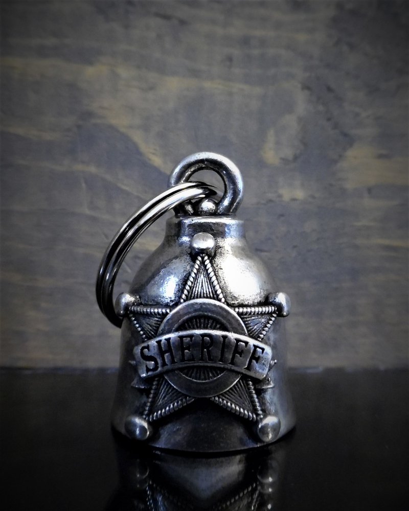 Sheriff Star - Pewter - Motorcycle Spirit Bell - Made In USA - SKU BB58-DS