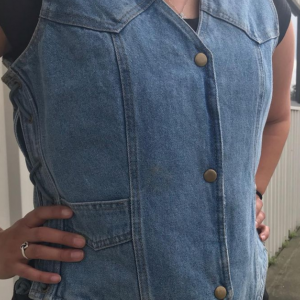 Denim Vest - Women's - Blue - Side Laces - Gun Pockets - AL2980-AL