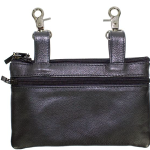 Leather Belt Bag - Red - Rose Design - Handbag - BAG35-EBL6-RED-DL
