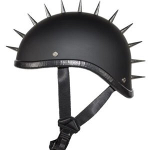 Novelty Motorcycle Helmet - Gloss or Flat Black - Spiked Gladiator - H403-H503-02-DL