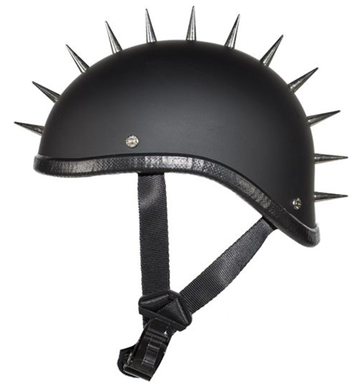 Novelty Motorcycle Helmet - Gloss or Flat Black - Spiked Gladiator - H403-H503-02-DL