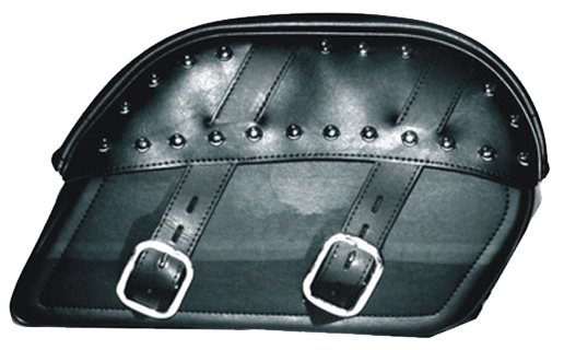 Saddlebags - PVC - Curved Top - Studs - Motorcycle - SD4083-PV-DL