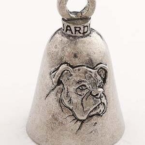 Boxer Dog - Pewter - Motorcycle Guardian Bell - Made In USA - SKU GB-BOXER-DOG-DS