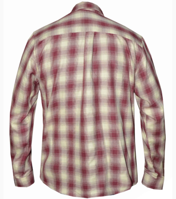 Flannel Motorcycle Shirt - Men's - Up To Size 5XL - Red White Plaid - TW209-00-UN