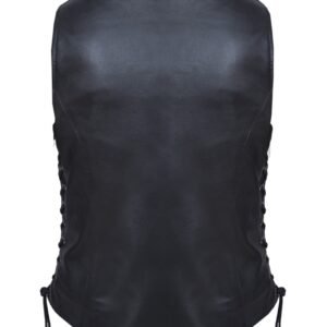 Leather Motorcycle Vest - Women's - Up To Size 8X - Lightweight - 2681-NG-UN