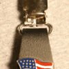 Pair of Biker Boot Clips - USA Flag - Black and Silver - Motorcycle - J122-26DS