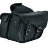 Saddlebags - Black Leather - Motorcycle Luggage - SD4065-NS-LEATHER-DL