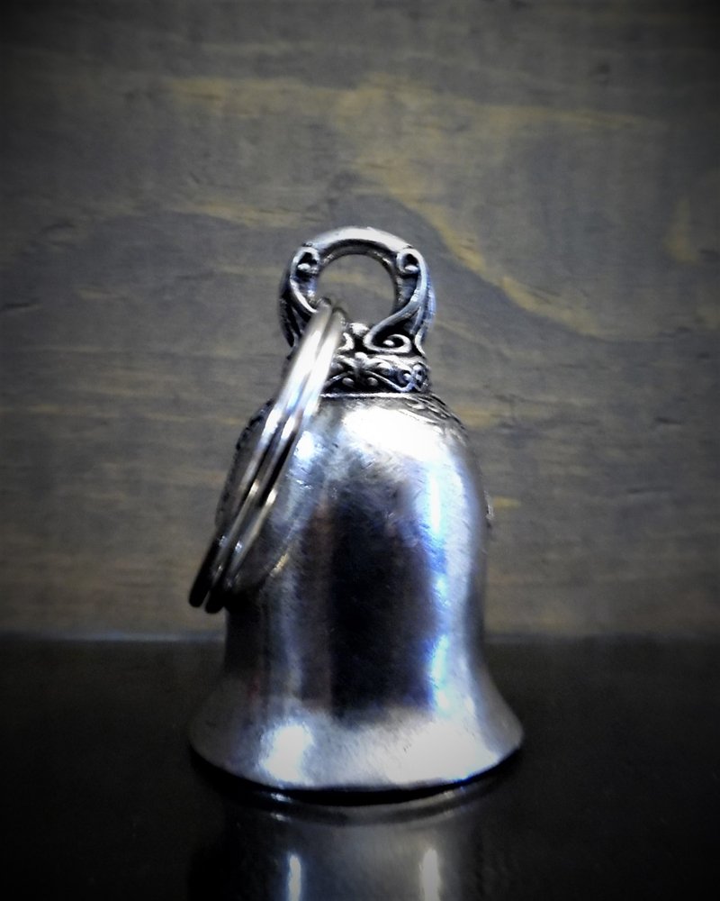 Rose - Pewter - Motorcycle Spirit Bell - Made In USA - SKU BB67-DS