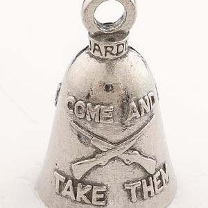 Come And Take Them - Molon Labe - Pewter - Motorcycle Guardian Bell - Made In USA - SKU GB-COME-A-TAKE-DS