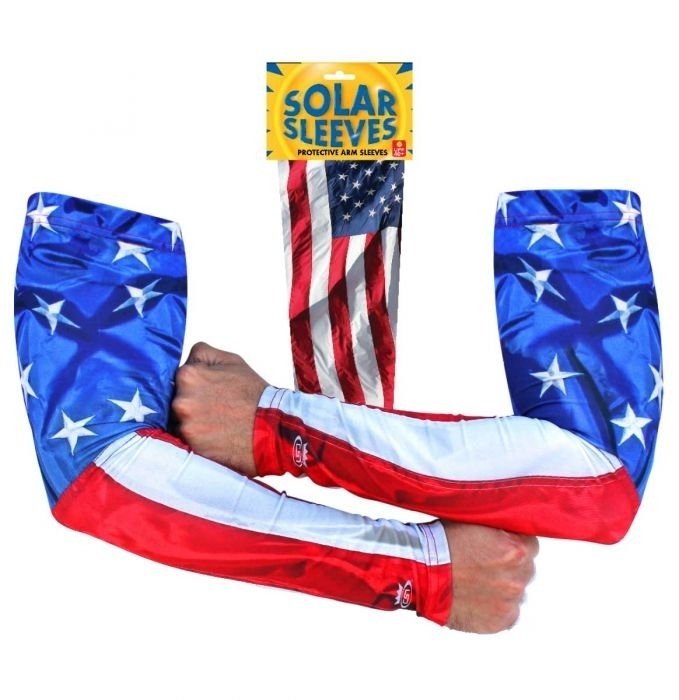 Solar Sleeves - USA Flag - Sun Protection While Riding Motorcycle - SOLSL4-DS