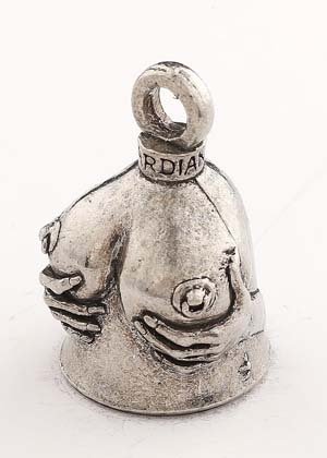 Handful - Boobs - Pewter - Motorcycle Guardian Bell - Made In USA - SKU GB-HANDFUL-DS