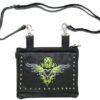 Leather Belt Bag - Lime Green - Gun Pocket - Tribal Heart Design - Handbag - BAG36-EBL1-LIME-DL