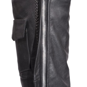 Leather Assless Chaps - Braid Design - Men or Women - Premium - C326-RC-01-DL