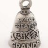 World's Greatest Biker Grandpa - Pewter - Motorcycle Guardian Bell - Made In USA - SKU GB-BIKER-GRANDPA-DS