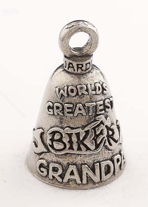 World's Greatest Biker Grandpa - Pewter - Motorcycle Guardian Bell - Made In USA - SKU GB-BIKER-GRANDPA-DS