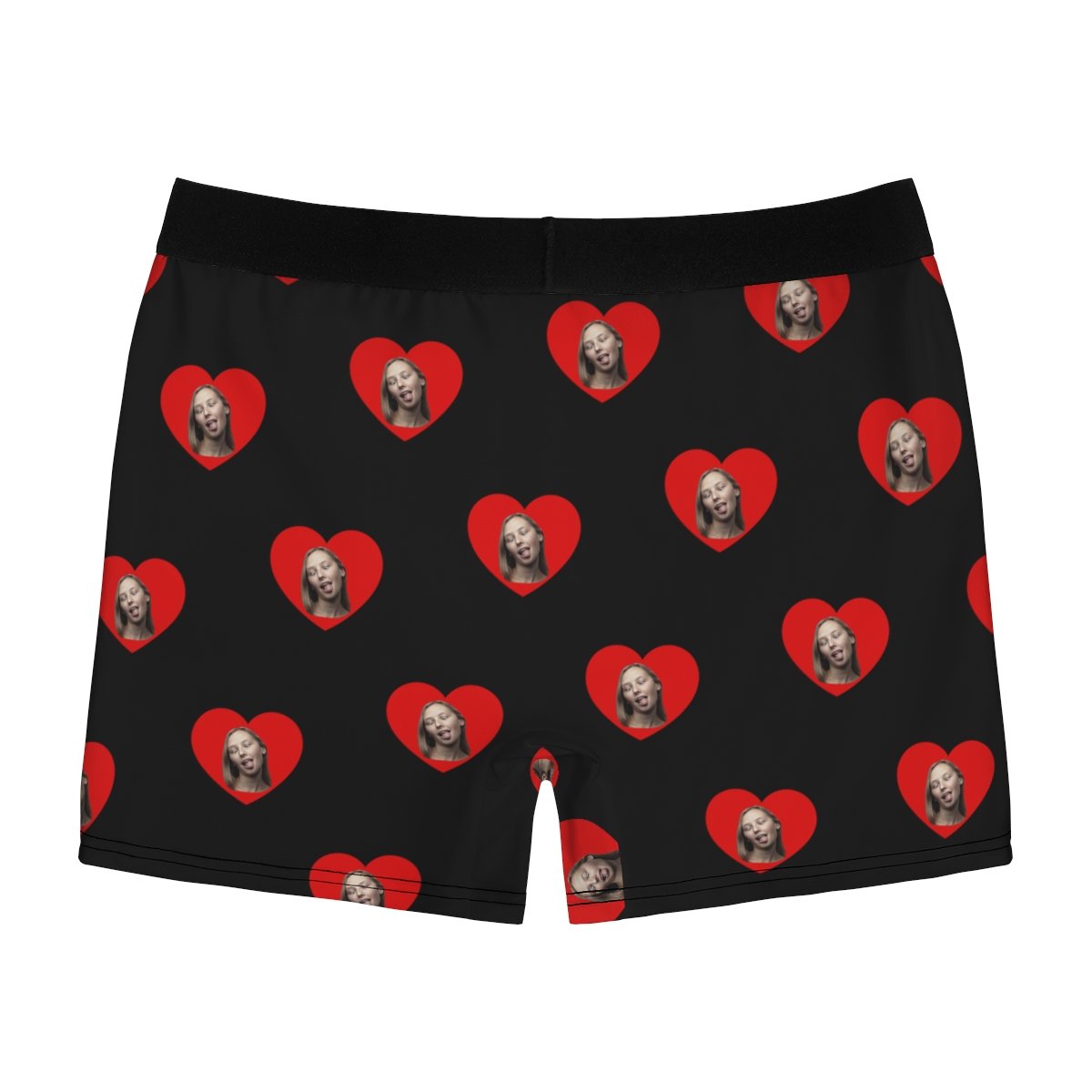 Personalized Face and Hearts - Men's Boxer Briefs - Perfect Christmas Gift