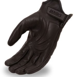 Leather Motorcycle Gloves - Men's - Short - Reflective Skull - Ghost - FI137GEL-FM