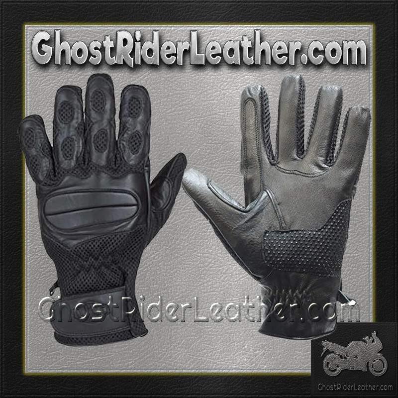 Motorcycle Riding Gloves With Gel Palms - Unisex - SKU GRL-GL2096-DL
