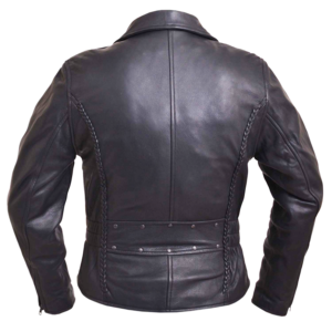 Leather Motorcycle Jacket - Women's - Braid Design - 254-GO-UN