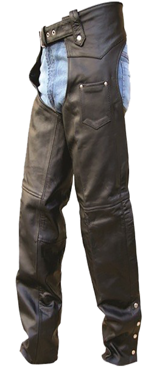 Leather Motorcycle Chaps - Men's - Tall Length - Motorcycle - AL2409-TALL-AL