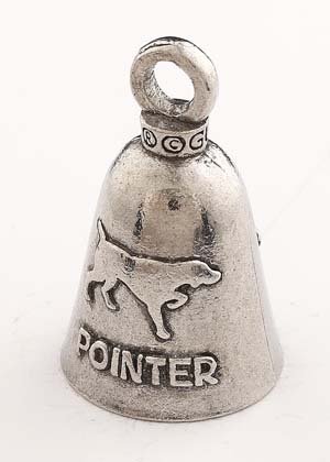 Pointer Dog - Pewter - Motorcycle Guardian Bell® - Made In USA - SKU GB-POINTER-DOG-DS