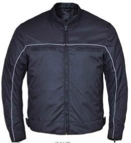 Men's Nylon Textile Jacket With Reflective Piping - SKU K-2147-00-UN