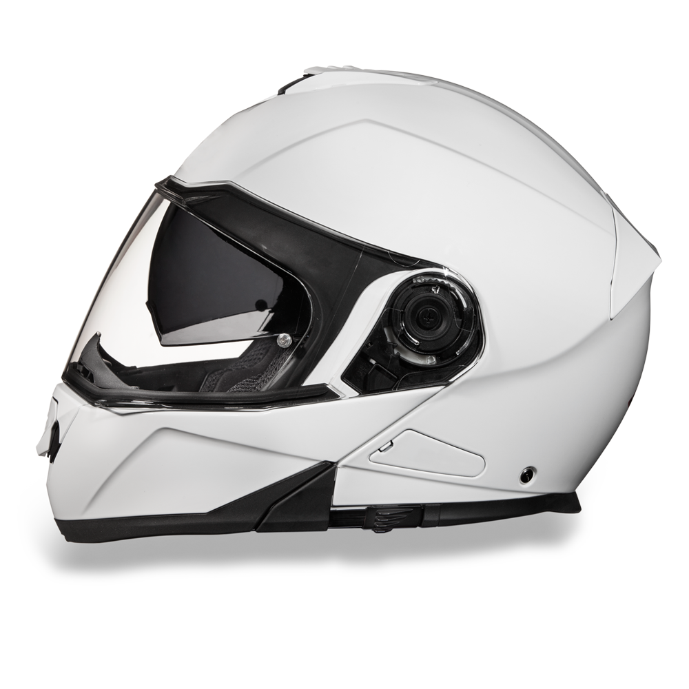 DOT Motorcycle Helmet - High Gloss White - Modular - Full Face - MG1-C-DH