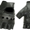 Leather Motorcycle Gloves - Fingerless - Biker - DS11-DS