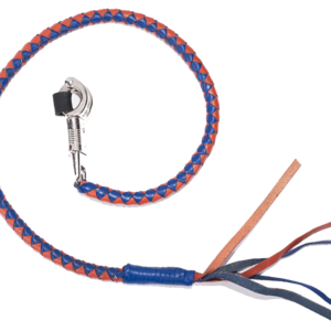 Get Back Whip - 36" - Orange and Blue Leather - GBW14-DL