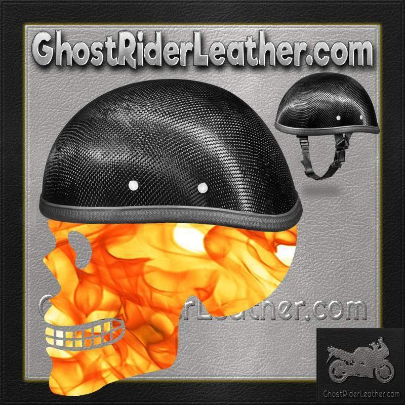 Novelty Motorcycle Helmet - Real Carbon Fiber - Eagle Shorty - 2002G-DH
