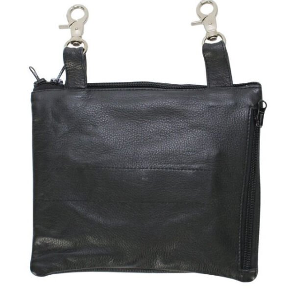 Leather Belt Bag - Pink - Gun Pocket - Flying Skull Design - Handbag - BAG36-EBL10-PINK-DL