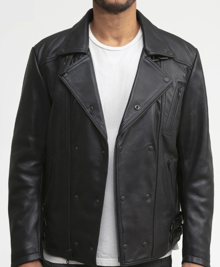 Leather Biker Jacket - Men's Fashion - Lambskin - Domanico - WBM2800NZ-FM