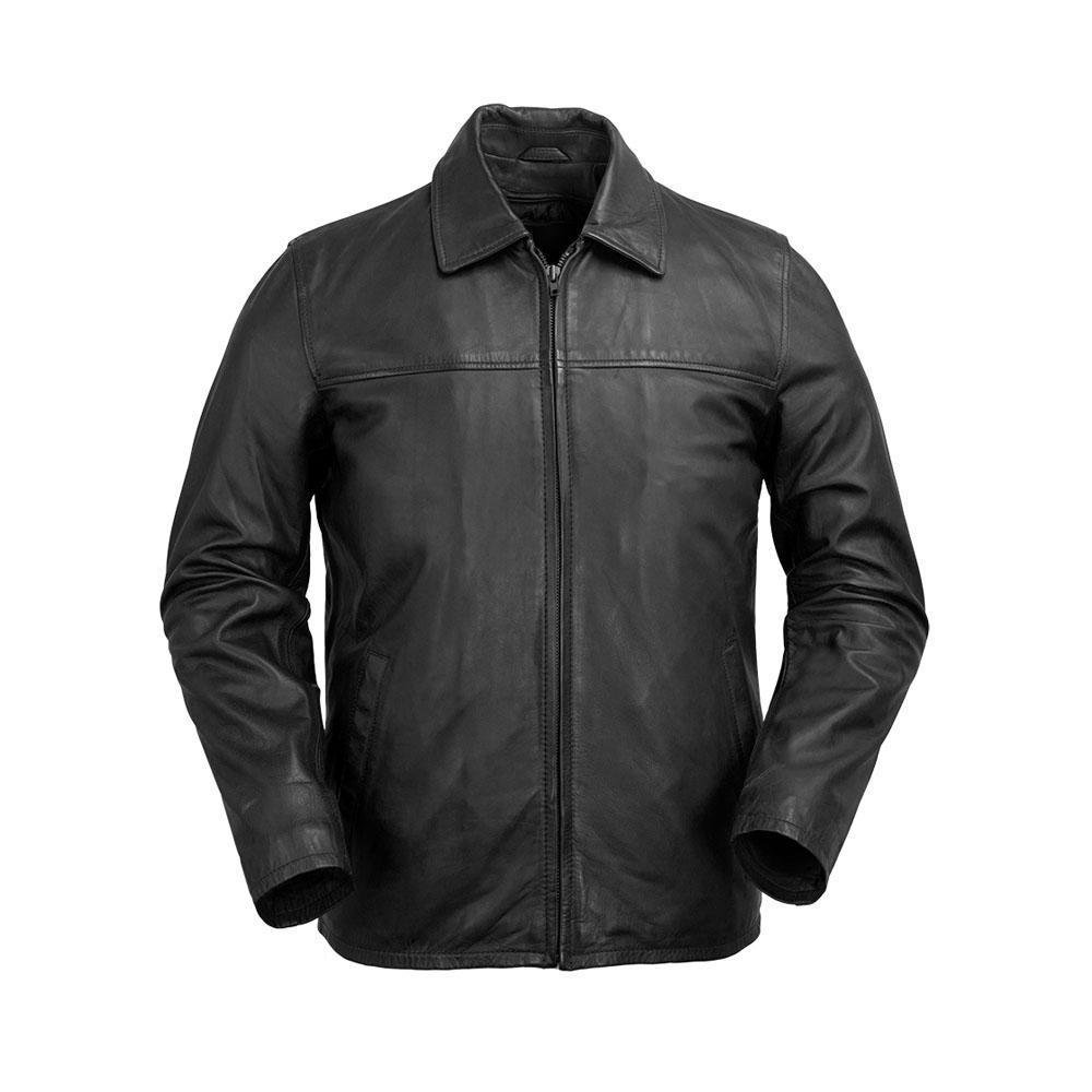 Indiana - Men's Leather Blazer Jacket in Whiskey or Black - WBM2058