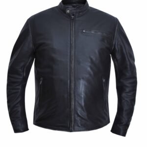 Leather Motorcycle Jacket - Men's - Durango Gray - Racer - 502-AGR-UN