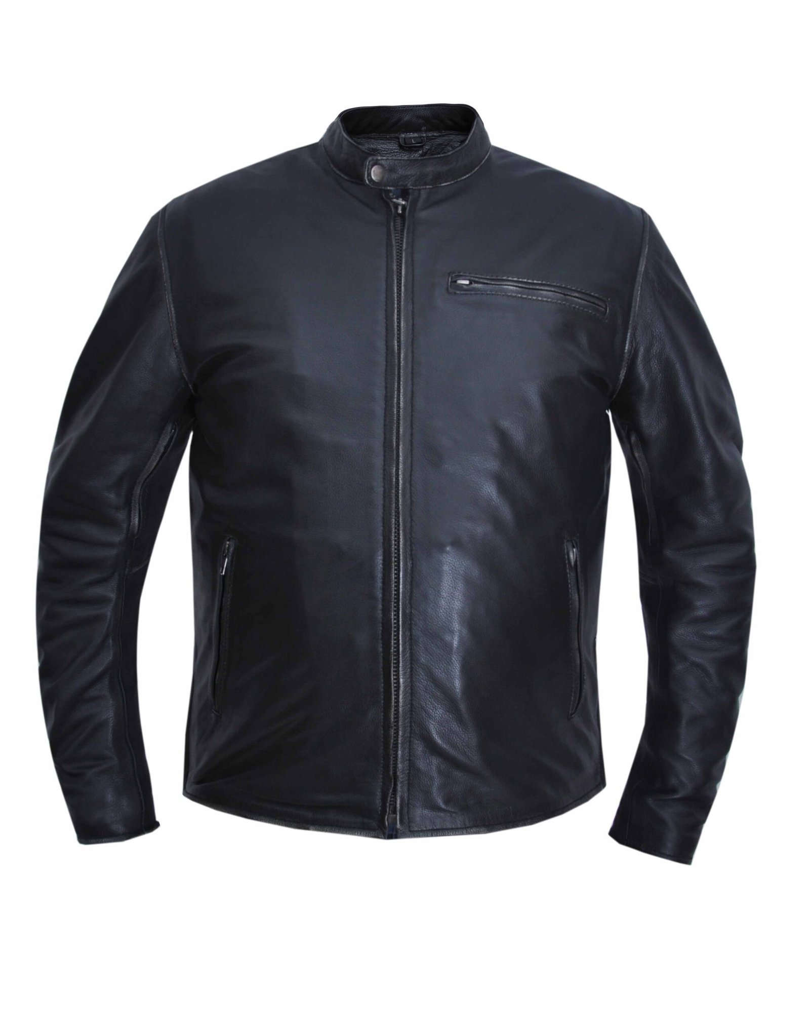 Leather Motorcycle Jacket - Men's - Durango Gray - Racer - 502-AGR-UN