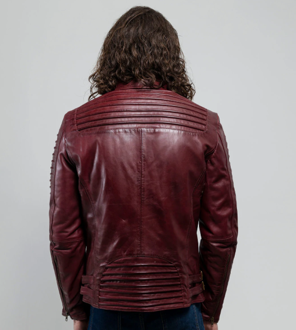 Leather Fashion Biker Jacket - Men's - Six Colors - Brooklyn - WBM2806-FM