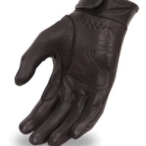 Women's Leather Flame Design Motorcycle Gloves - FI113GEL-FM