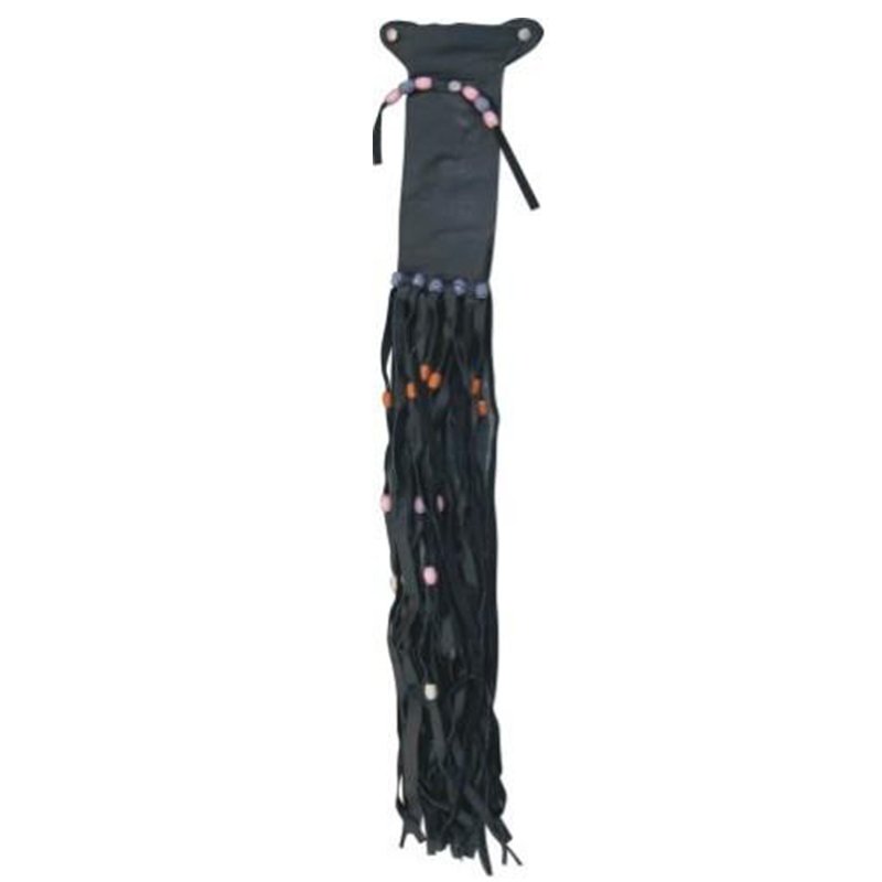 Pony Tail Holder - Hair Accessories - Leather Fringe - Beads - AL3251-AL.

FEATURES:

Made of genuine black leather.
Fringe with beads design.
Keeps your hair from becoming a tangled mess from riding on your motorcycle.
For men or women.
Free shipping.