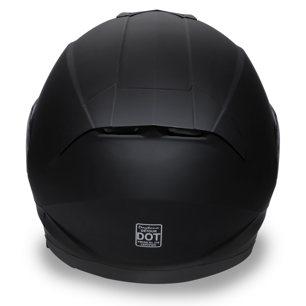 DOT Motorcycle Helmet - Detour - Dull Black - Full Face - DE1-B-DH