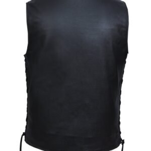 Leather Motorcycle Vest - Men's - Durango Gray - 2611-AGR-UN