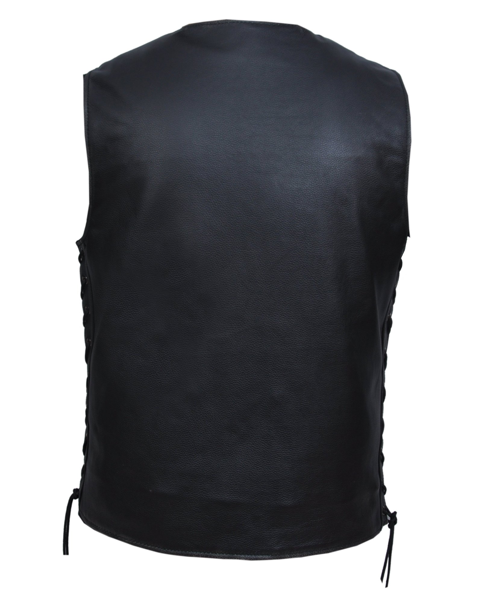 Leather Motorcycle Vest - Men's - Durango Gray - 2611-AGR-UN